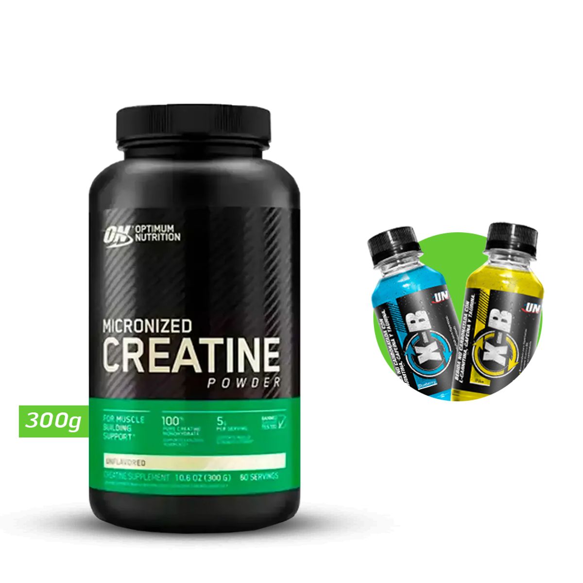OPTIMUN NUTRITION - CREATINA MICRONIZADA POWER 300gr OPTIMUM NUTRITION + REGALOS