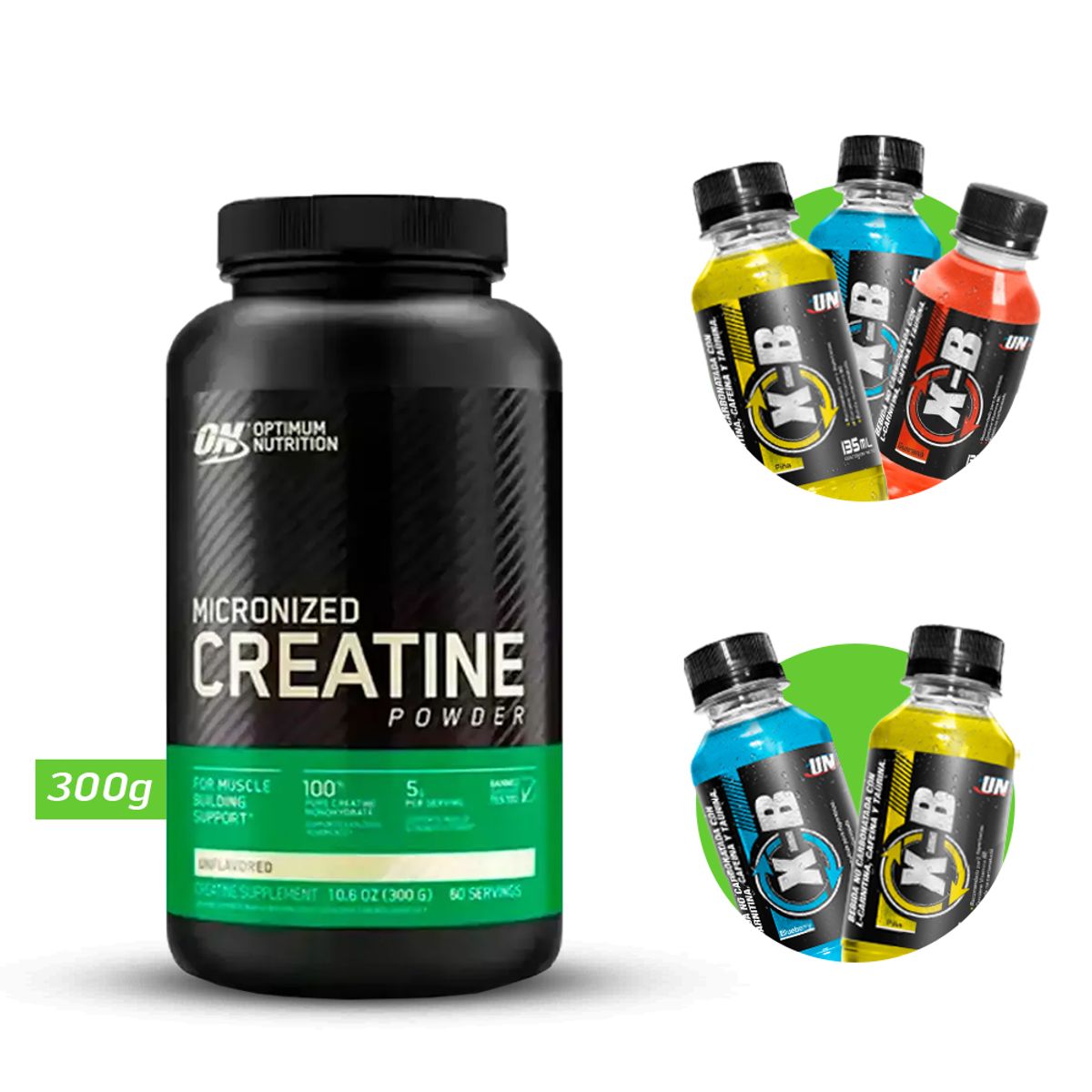OPTIMUN NUTRITION - CREATINA MICRONIZADA POWER 300gr OPTIMUM NUTRITION + REGALOS