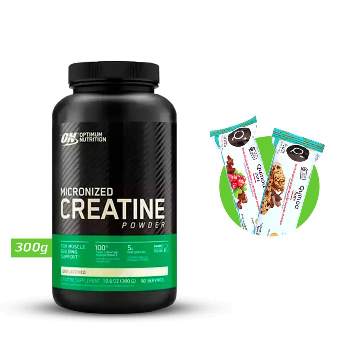 OPTIMUN NUTRITION - CREATINA MICRONIZADA POWER 300gr OPTIMUM NUTRITION + REGALOS