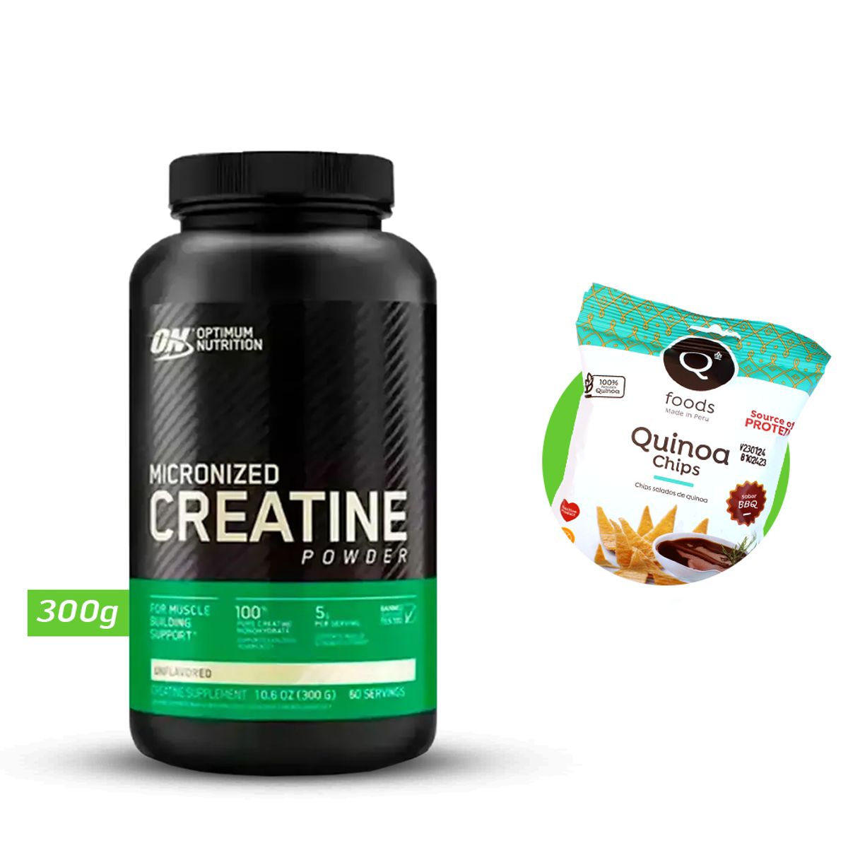 OPTIMUN NUTRITION - CREATINA MICRONIZADA POWER 300gr OPTIMUM NUTRITION + REGALOS