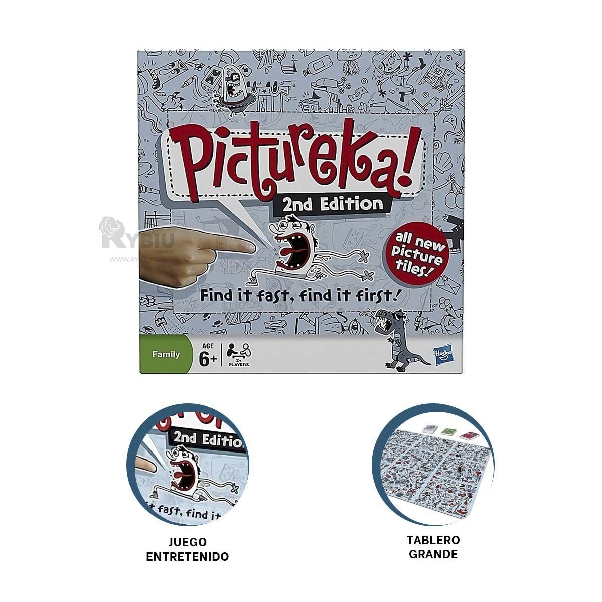 RYBIU IMPORT - Partida de Pictureka en Multicolor Y+Envoltorio de Regalo