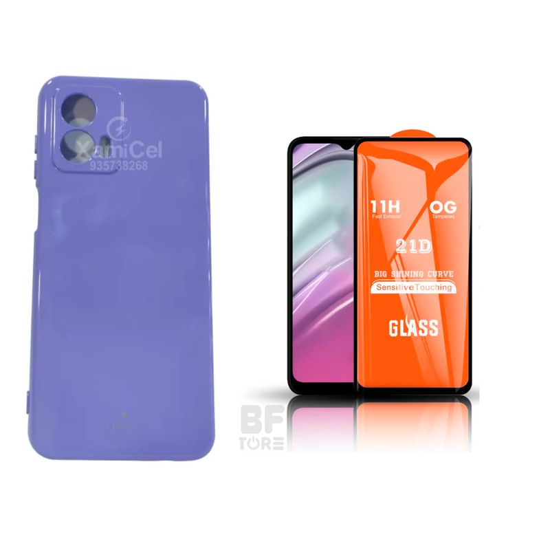 SPACE - CASE SILICONA SAMSUNG A06 LILA + MICA