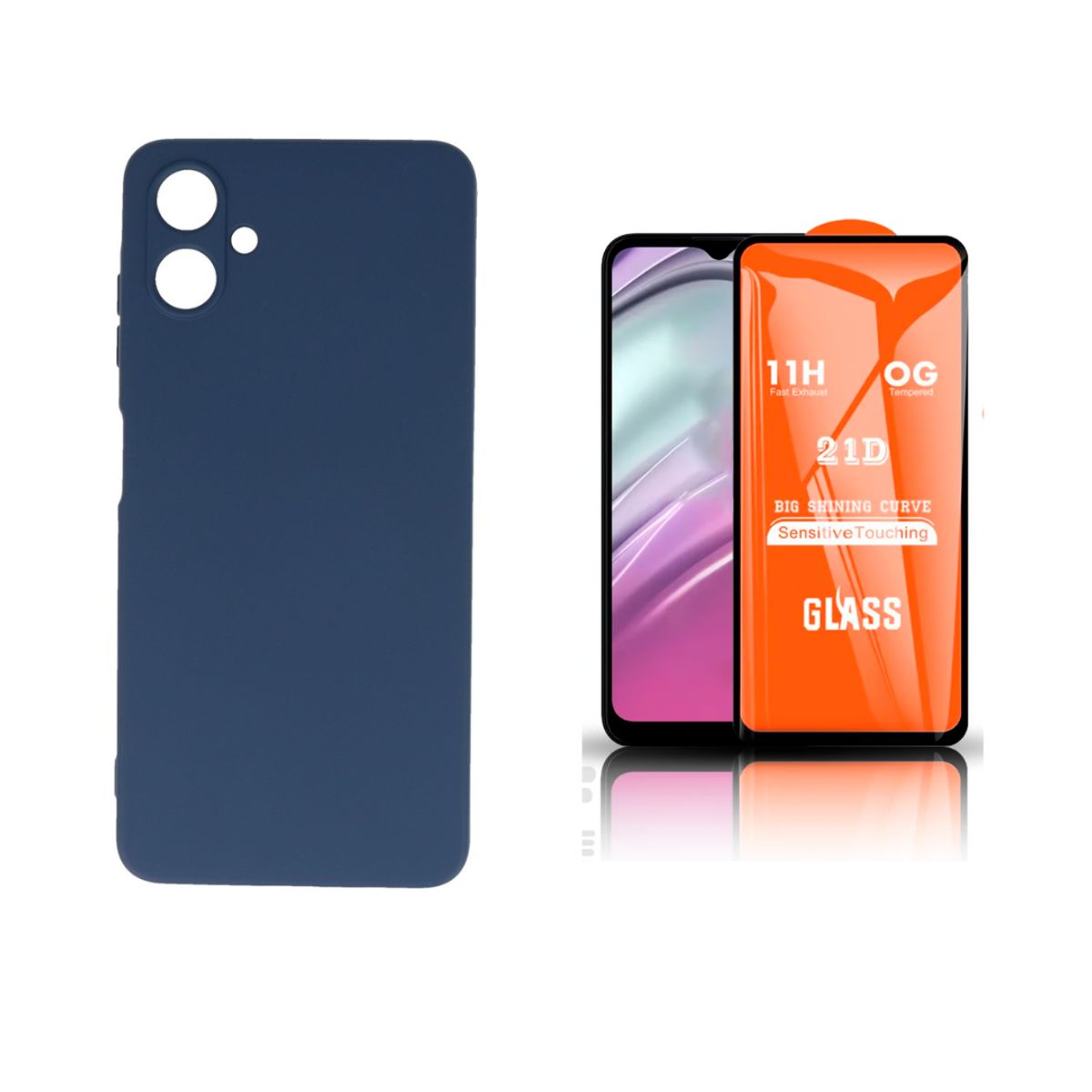 SPACE - CASE SILICONA SAMSUNG A06 AZUL + MICA