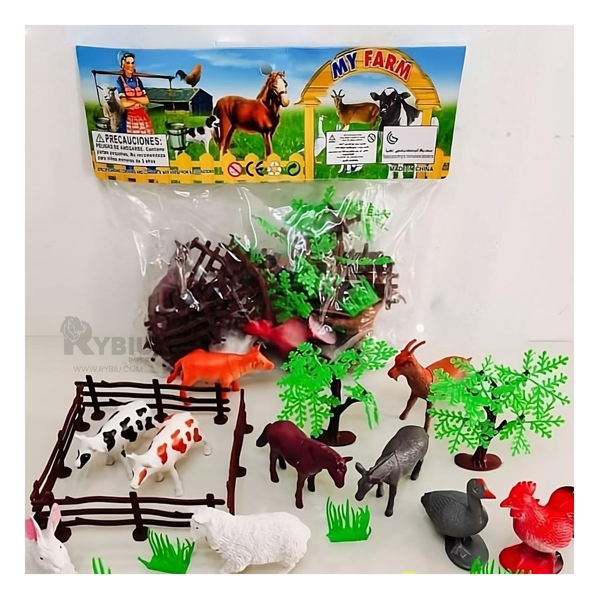 GENERICO - Set de Animales de Granja con Accesorios Bonitos Multicolor