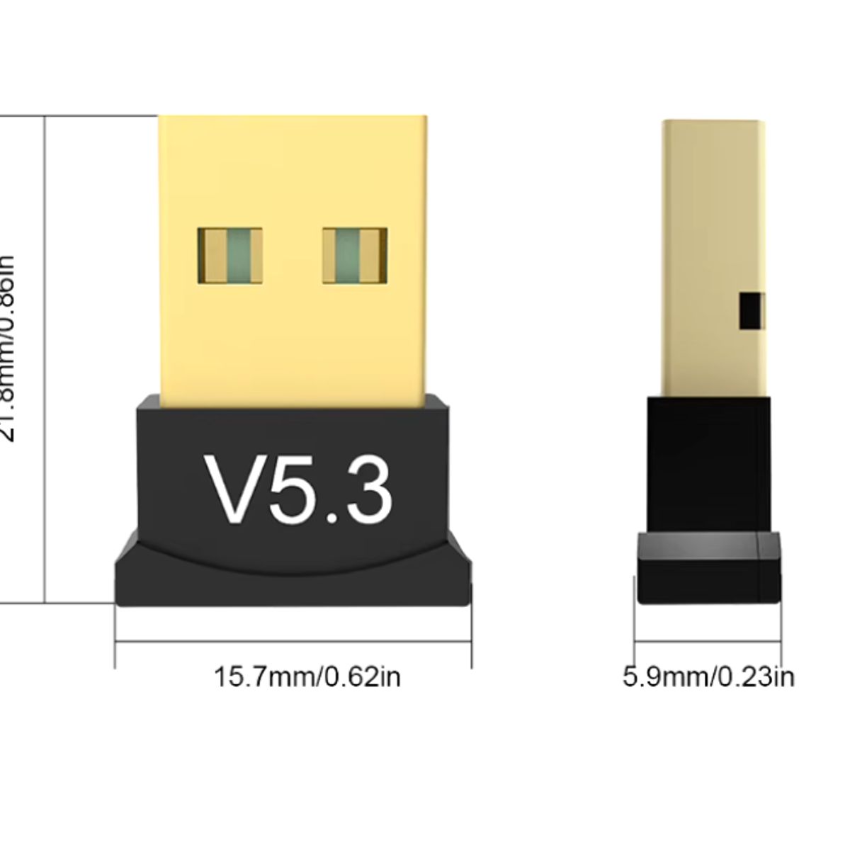 GENERICO - Adaptador USB Dongle Bluetooth 5.3 Inalámbrico