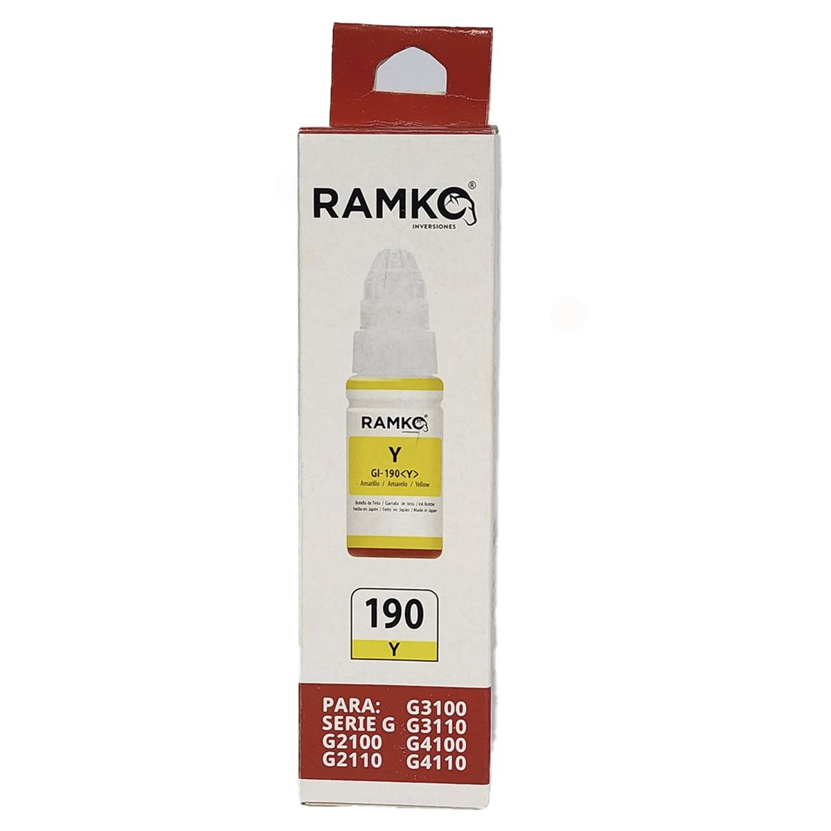 RAMKO - TINTA COMPATIBLE CANON GI-190 AMARILLO