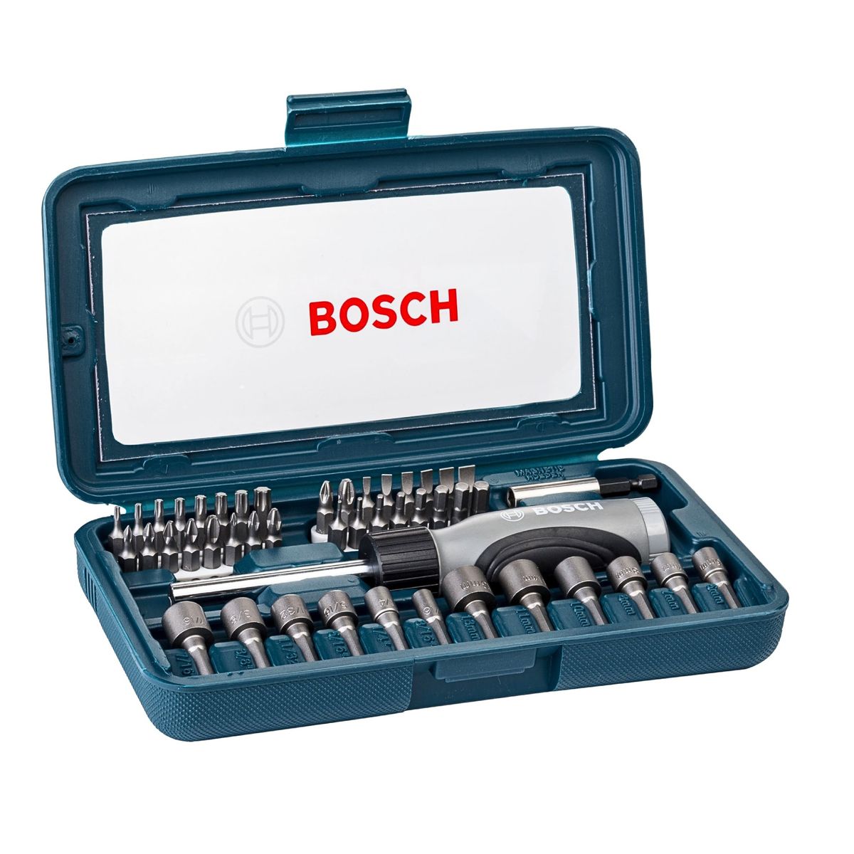 BOSCH - Atornillador y dados Set de puntas 46 piezas con destornillador Bosch