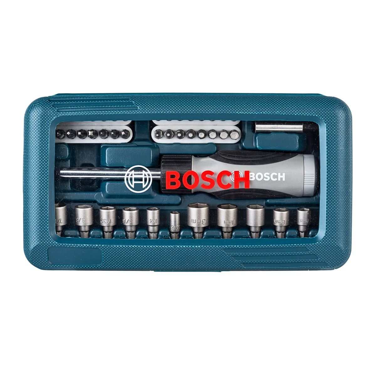 BOSCH - Atornillador y dados Set de puntas 46 piezas con destornillador Bosch