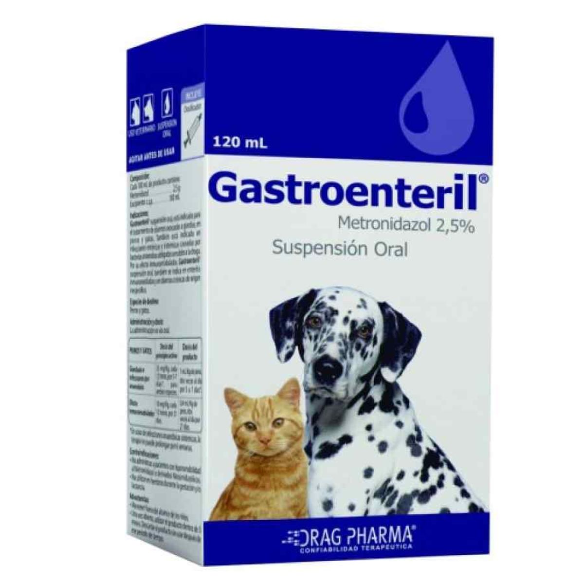 DRAG PHARMA - GASTROENTERIL METRONIDAZOL 25% Frasco 120ml
