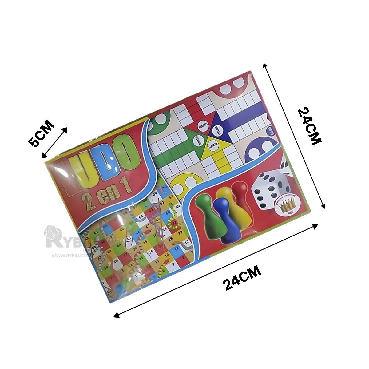 GENERICO - Tabla Practica de Ludo Multicolor Y+Regalo Ligas para Peinar