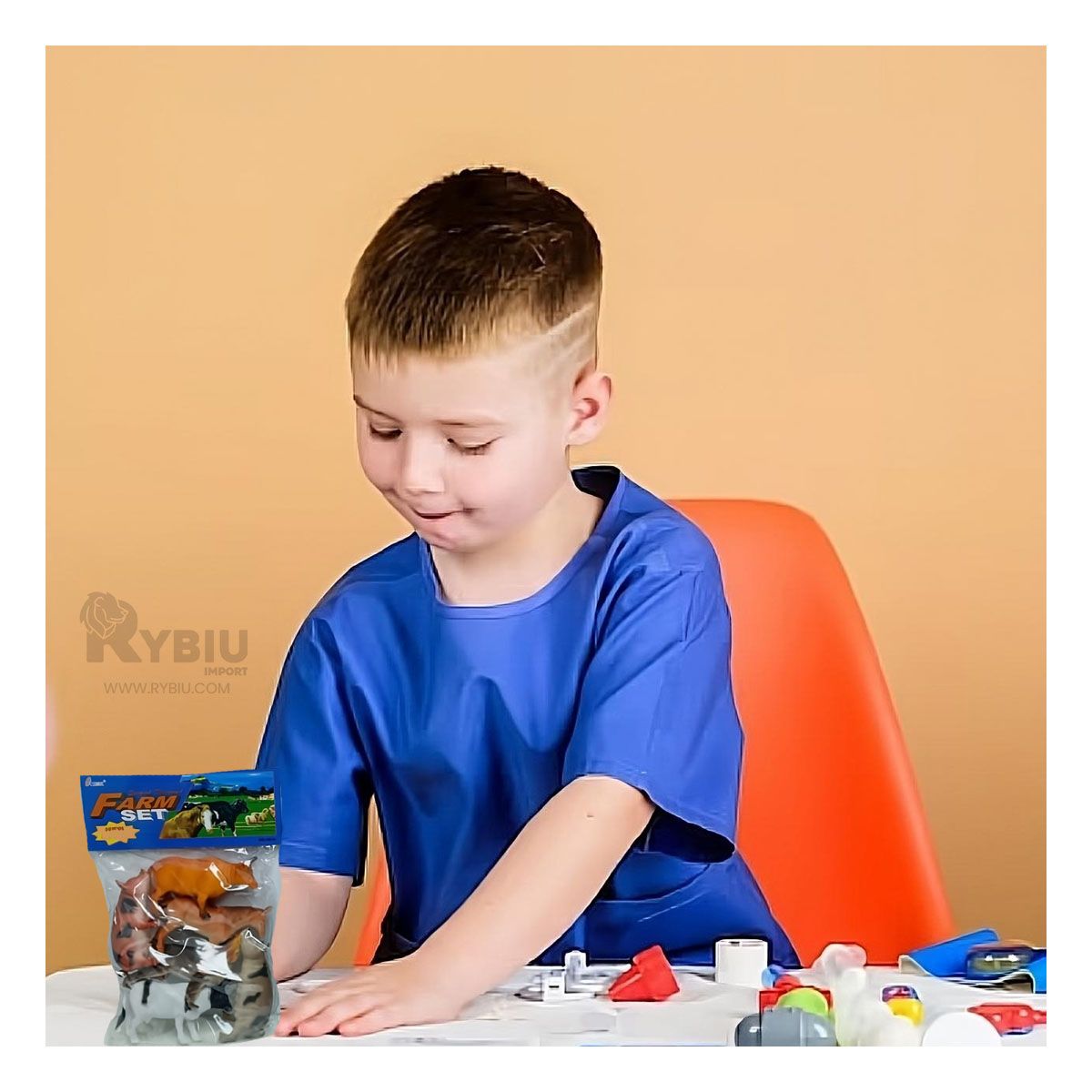 RYBIU IMPORT - Set de Animales de Granja con Accesorios Multicolor