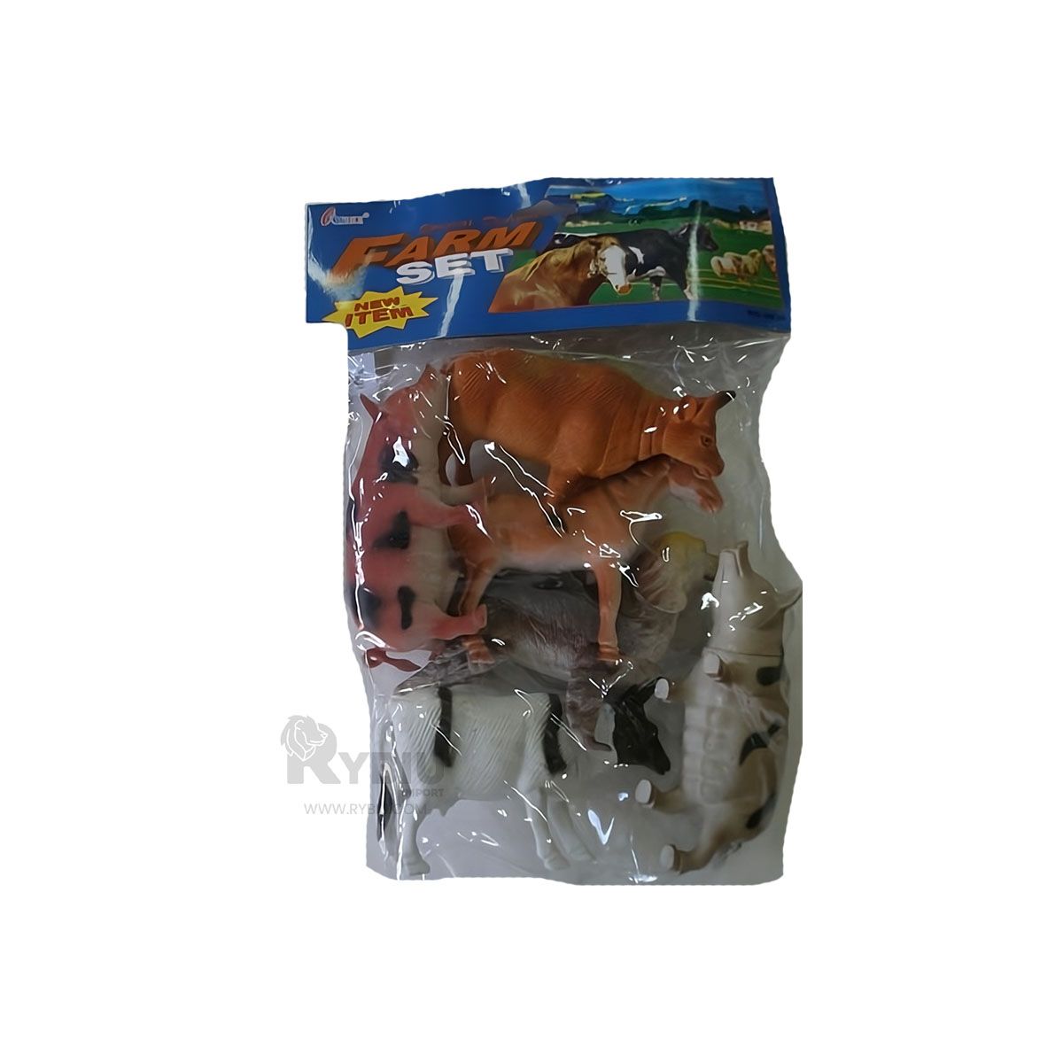 RYBIU IMPORT - Animales Didactico de Granja en Multicolor Y+Gift Stickers