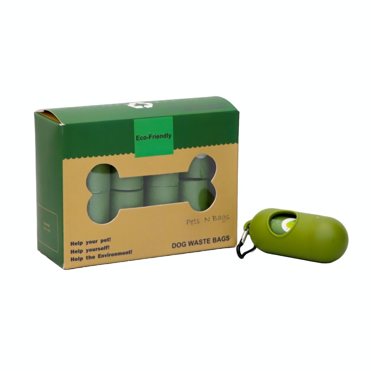 GENERICO - DISPENSADOR + 16 ROLLOS DE BOLSAS BIODEGRADABLES