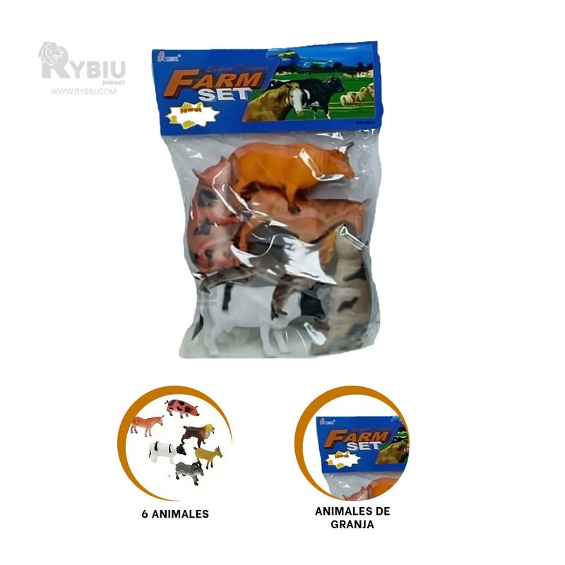 RYBIU IMPORT - Kit Juguetes de Animales en Multicolor Y+Post-it Adhesivos