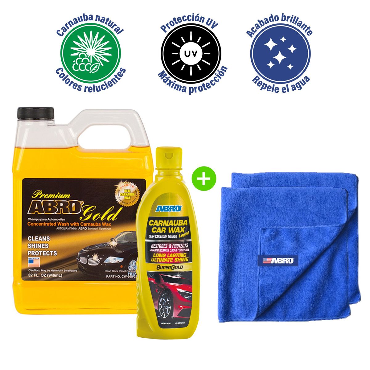 ABRO - Kit de Limpieza Exterior Automotriz ABRO