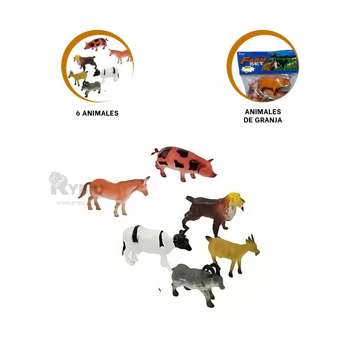 GENERICO - Kit Llamativo de Animales Multicolor Y+Ligas de Regalo