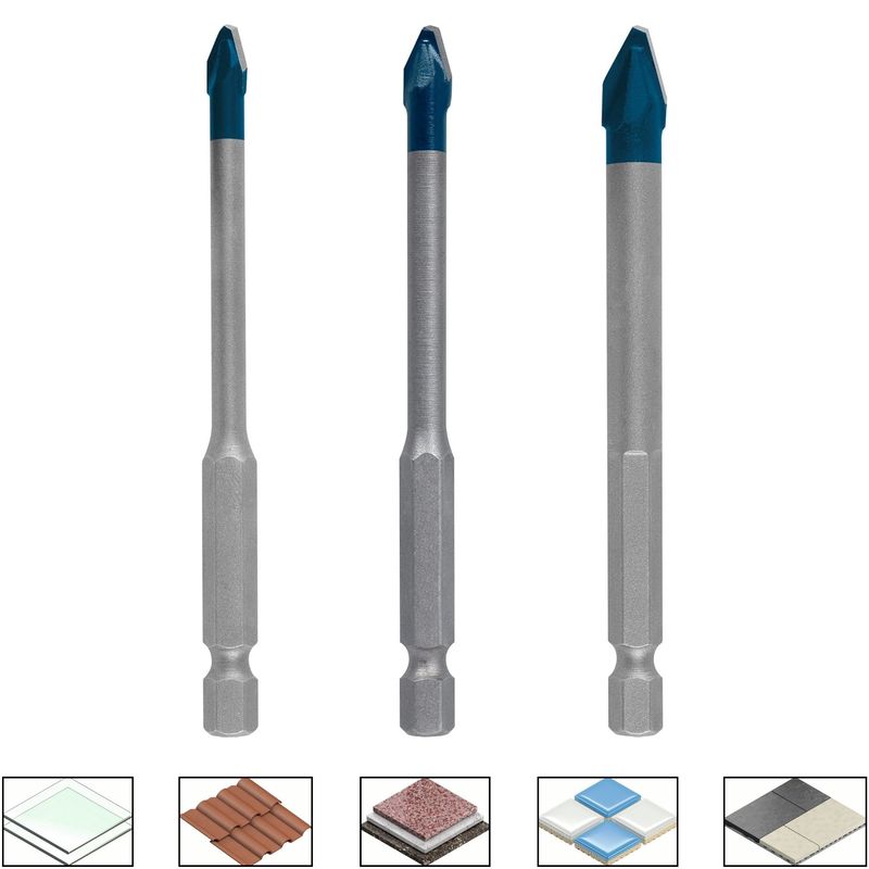 BOSCH - Set Broca cerámica  EXPERT HEX-9/ 3 pieza ø 5/6/8mm Multiconstrucción