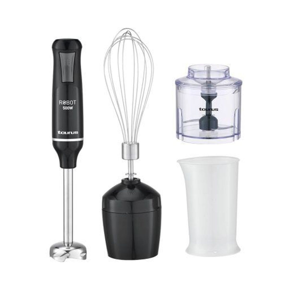 TAURUS - Batidora de Inmersion Taurus Robot 500 Plus Inox II Negro