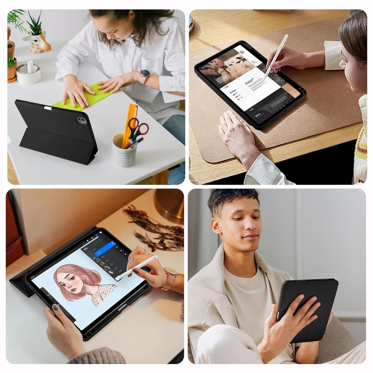 GENERICO - Funda Smart Case para iPad Pro 13 M4 (2024) - Black