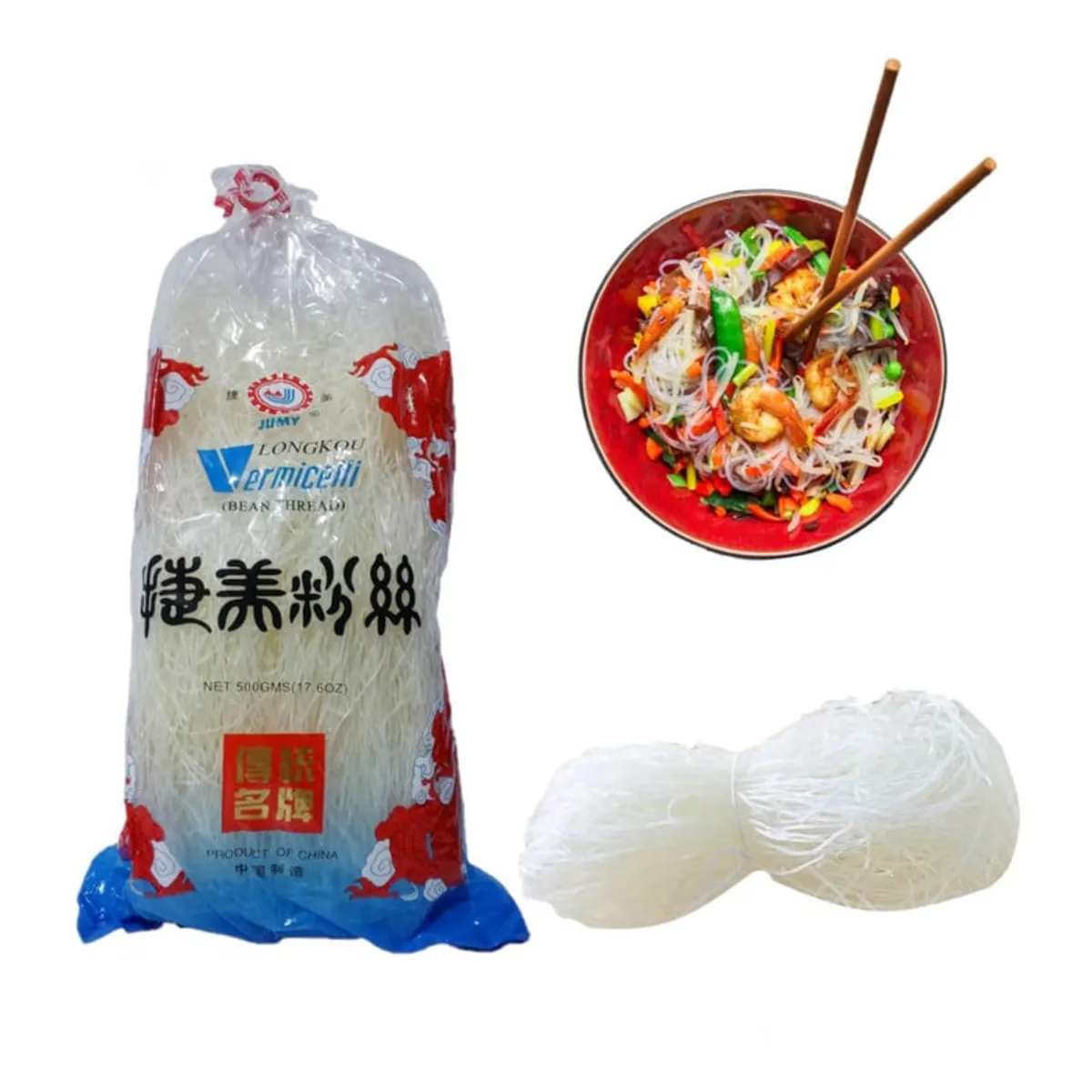 GENERICO - Fideos Fansi De Frijol Verde y Mungo 500gr Jumy