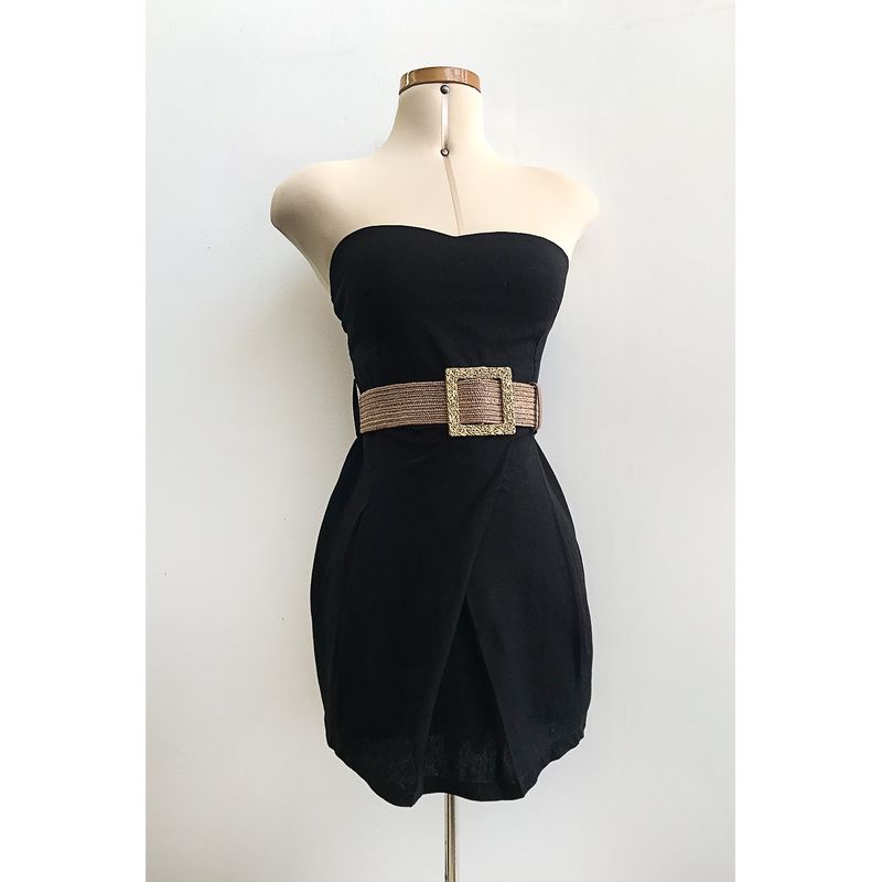 GENERICO - Vestido Mini Strapless Sara Color Negro Estacion 108