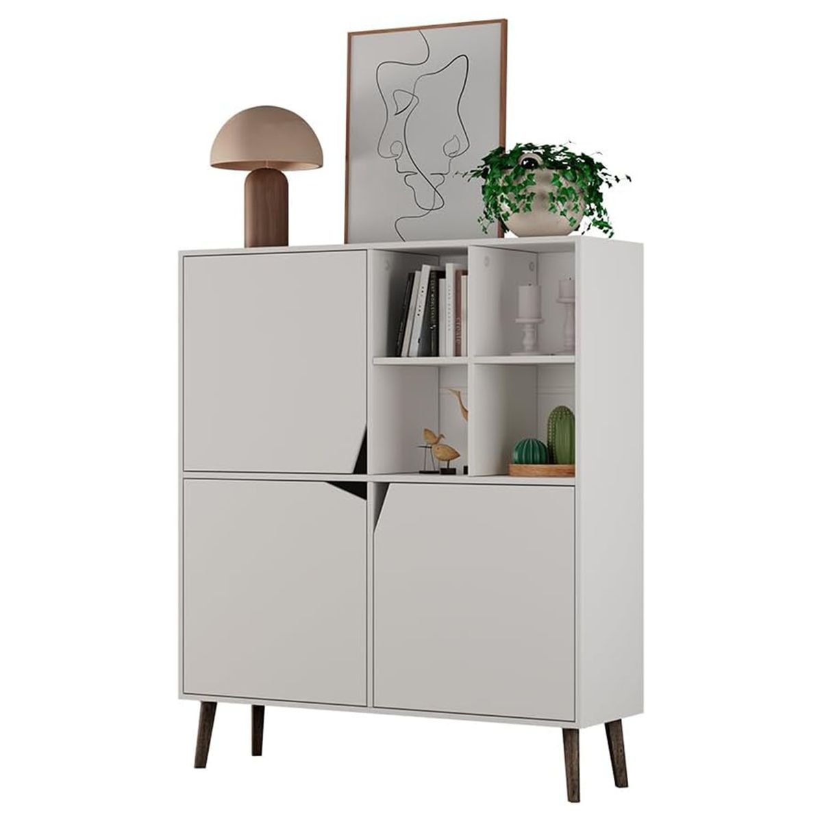 GENERICO - Librero 3Puertas Wilbur Amore Home