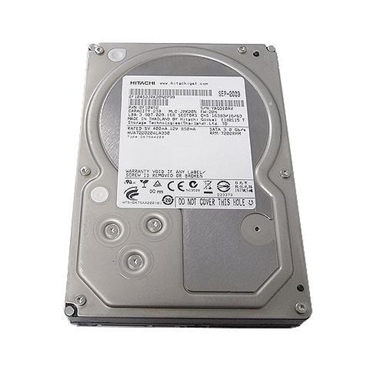 HITACHI - DISCO DURO 2TB HITACHI 3.5 SATA + CADDY PARA SERVIDOR