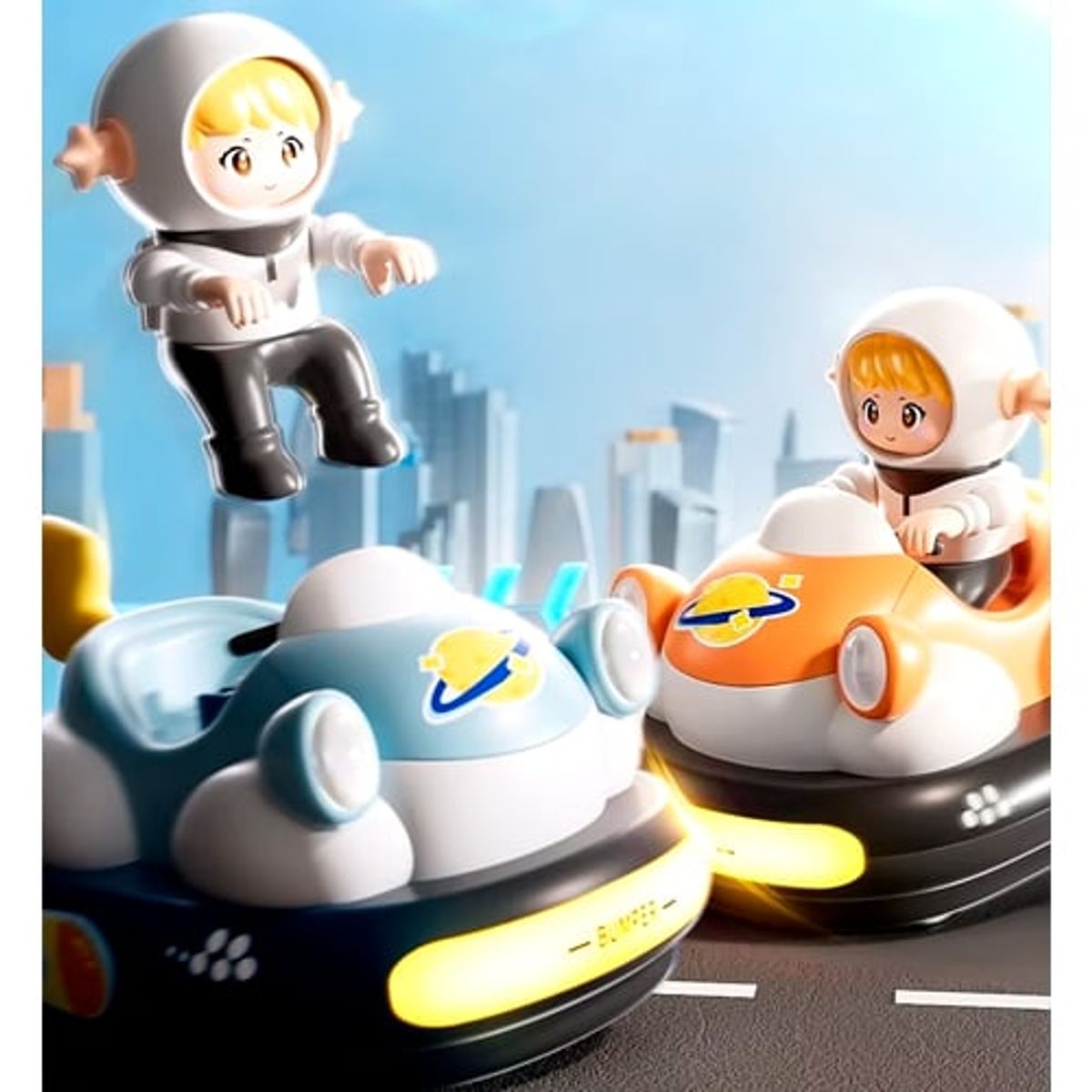 GENERICO - Carros Chocones Eyectores - Control Remoto - Set 02 Carros