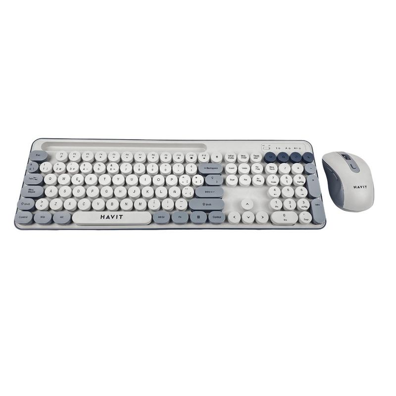 HAVIT - KIT HAVIT TECLADO Y MOUSE INALAMBRICO GRIS  KB832GCM-SP