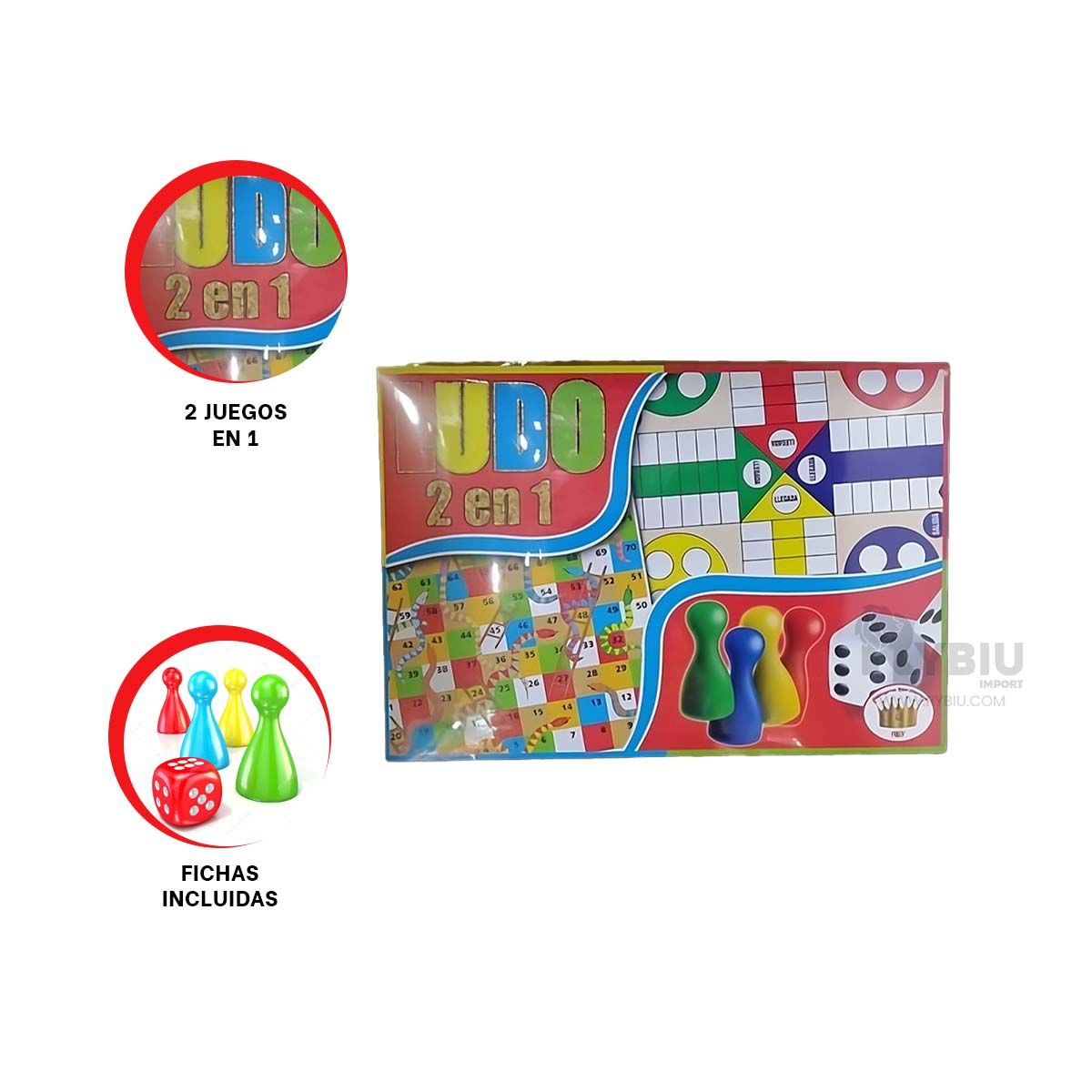 RYBIU IMPORT - Juego de Mesa Ludo 2 en 1 en Multicolor Y+Regalo Agendita