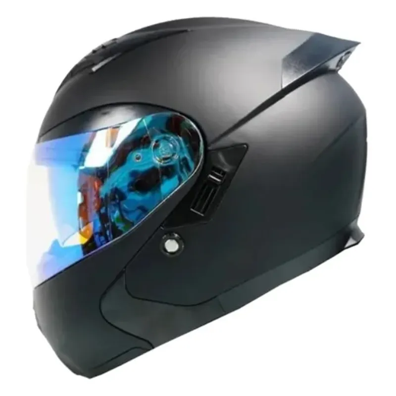 GENERICO - CASCO REVOX MOTO ARTICULADO DOBLE VISOR DIURNO AZUL