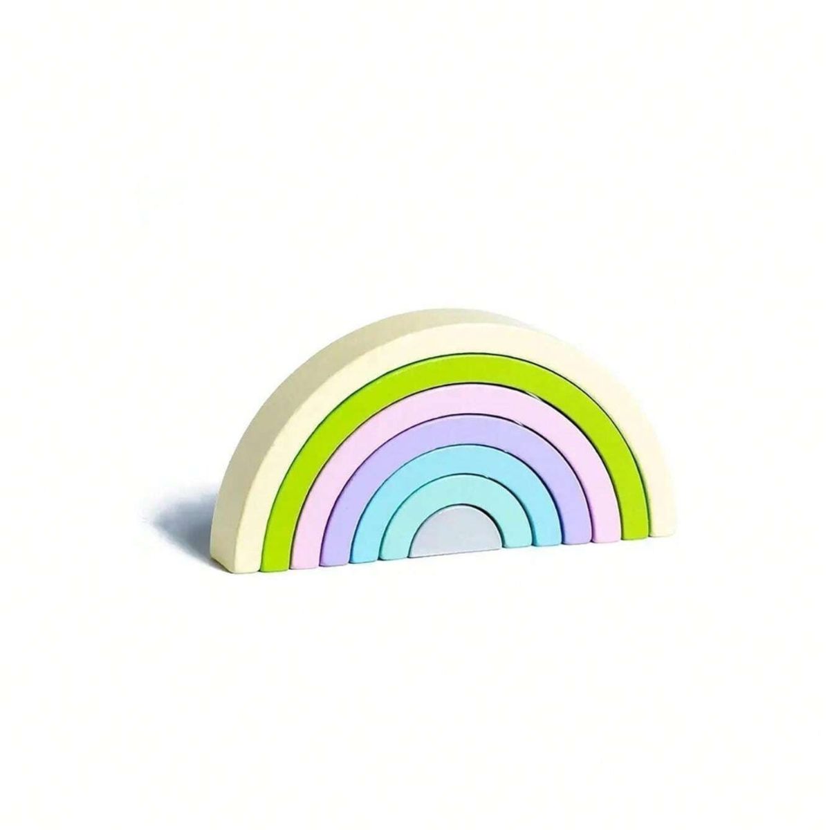 GENERICO - Juguete Didáctico Arcoíris Waldorf - Colores Pastel Claro