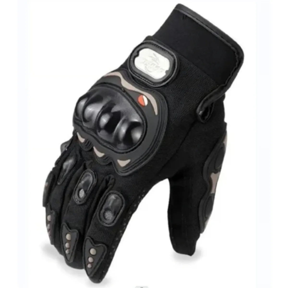 GENERICO - GUANTES MOTO KMAZTER CON PROTECTORES TACTIL NEGRO - TALLA L