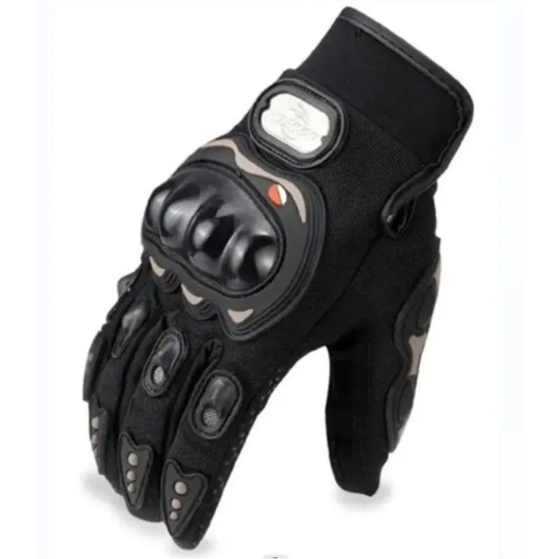 GENERICO - GUANTES MOTO KMAZTER CON PROTECTORES TACTIL NEGRO - TALLA L
