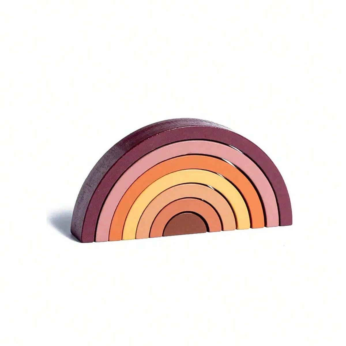 GENERICO - Juguete Didáctico Arcoíris Waldorf - Colores Tierra