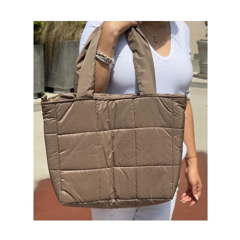 MORITA BAG STORE - BOLSO PUFFER MUJER UNIVERSITARIO MARRON