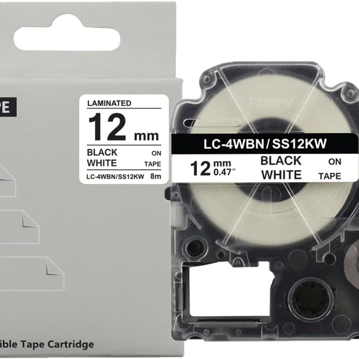 GENERICO - CINTA COMPATIBLE LK-4WBN PARA EPSON LW300-400 NEGRO SOBRE BLANCO