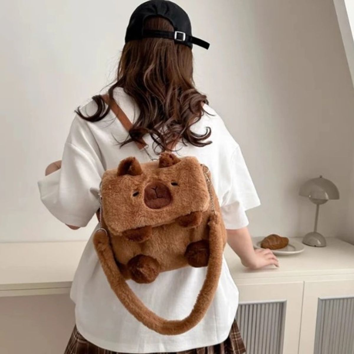 GENERICO - Morral mochila 2en 1 capibara  tendencia