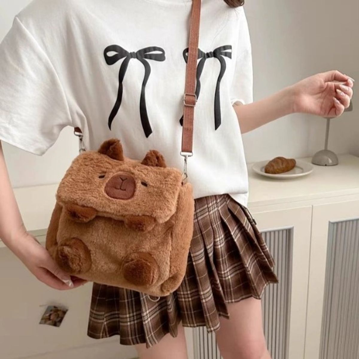 GENERICO - Morral mochila 2en 1 capibara  tendencia