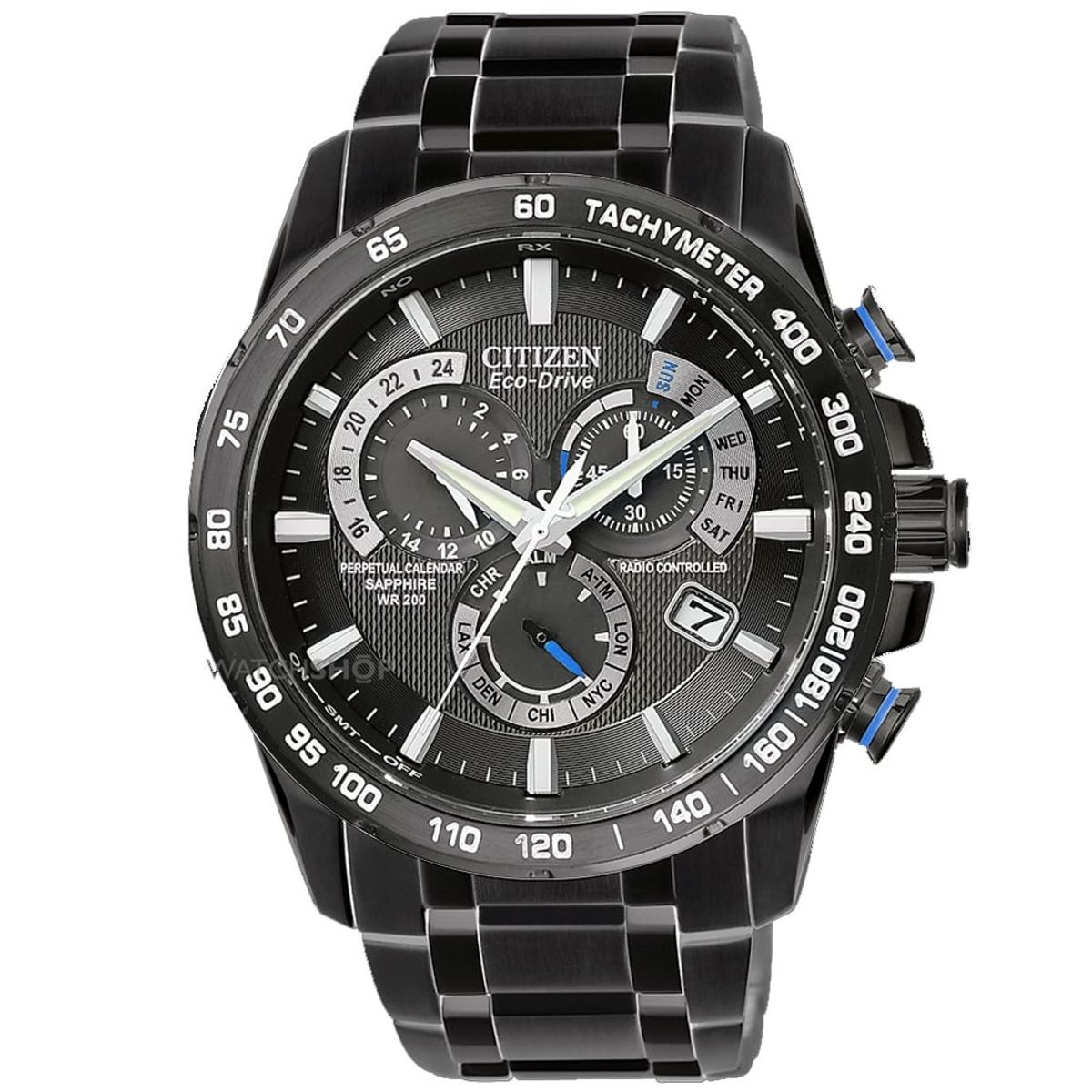 CITIZEN - Citizen Reloj Hombre Eco-Drive Perpetual Chrono AT Radio Controlled