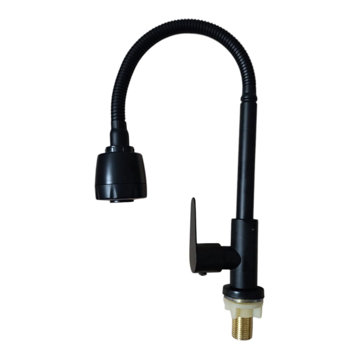 GENERICO - Grifo Monomando Cocina Flexible agua fría pico al mueble NEGRO MATE