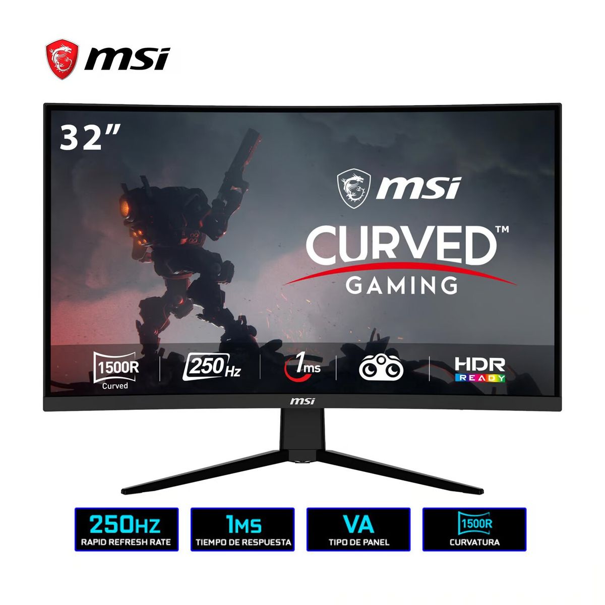 MSI - MONITOR CURVO MSI 32 GAMER G32C4X FHD 250HZ 1MS