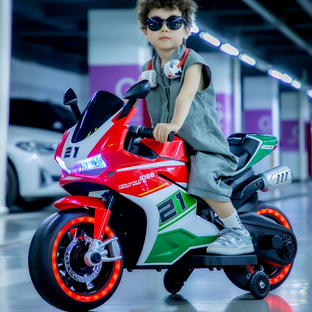 GENERICO - Moto a batería para niños 12V- KAWA