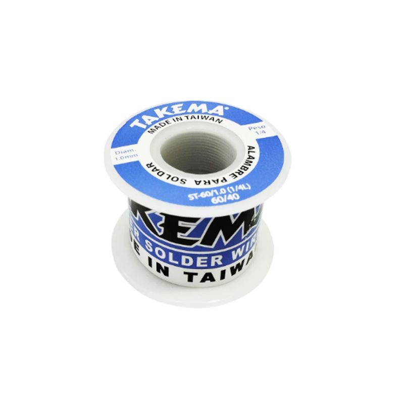 TAKEMA - Rollo de estaño 6040 10mm 14 Libra ST-601014L TAKEMA