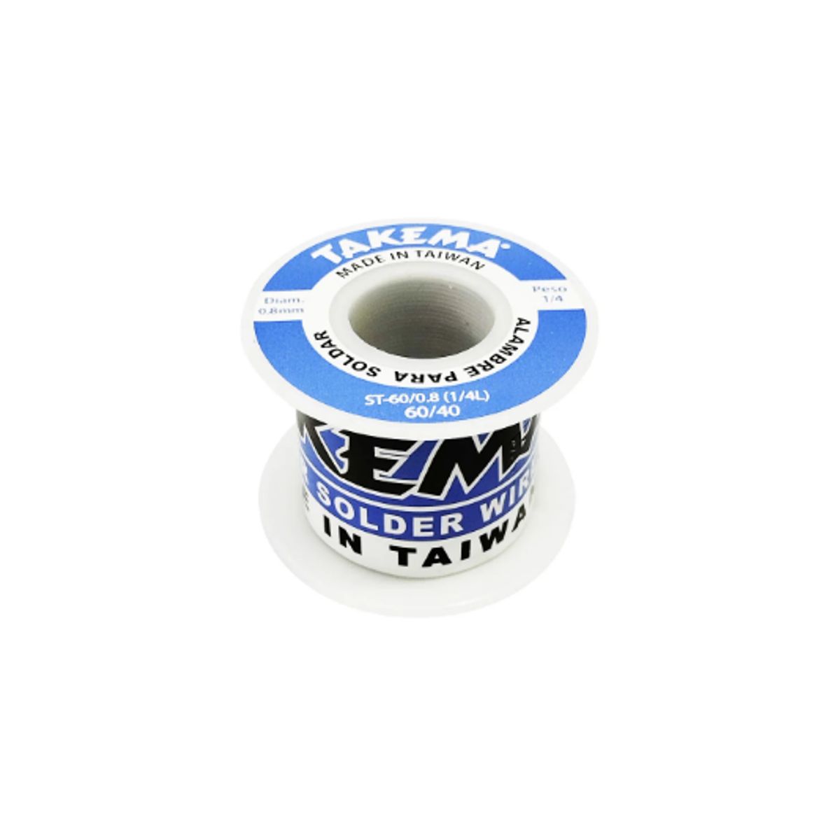 TAKEMA - Rollo de Estaño 6040 08mm 14 Libra ST-600814L TAKEMA