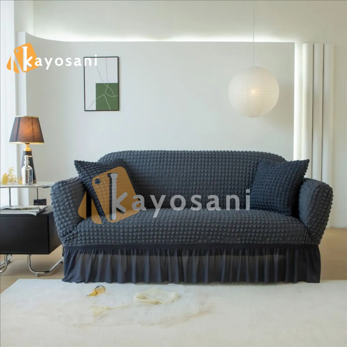 CASATEX - Funda Protectora Alto Relieve Para Muebles Set 321 Asientos Dark gray