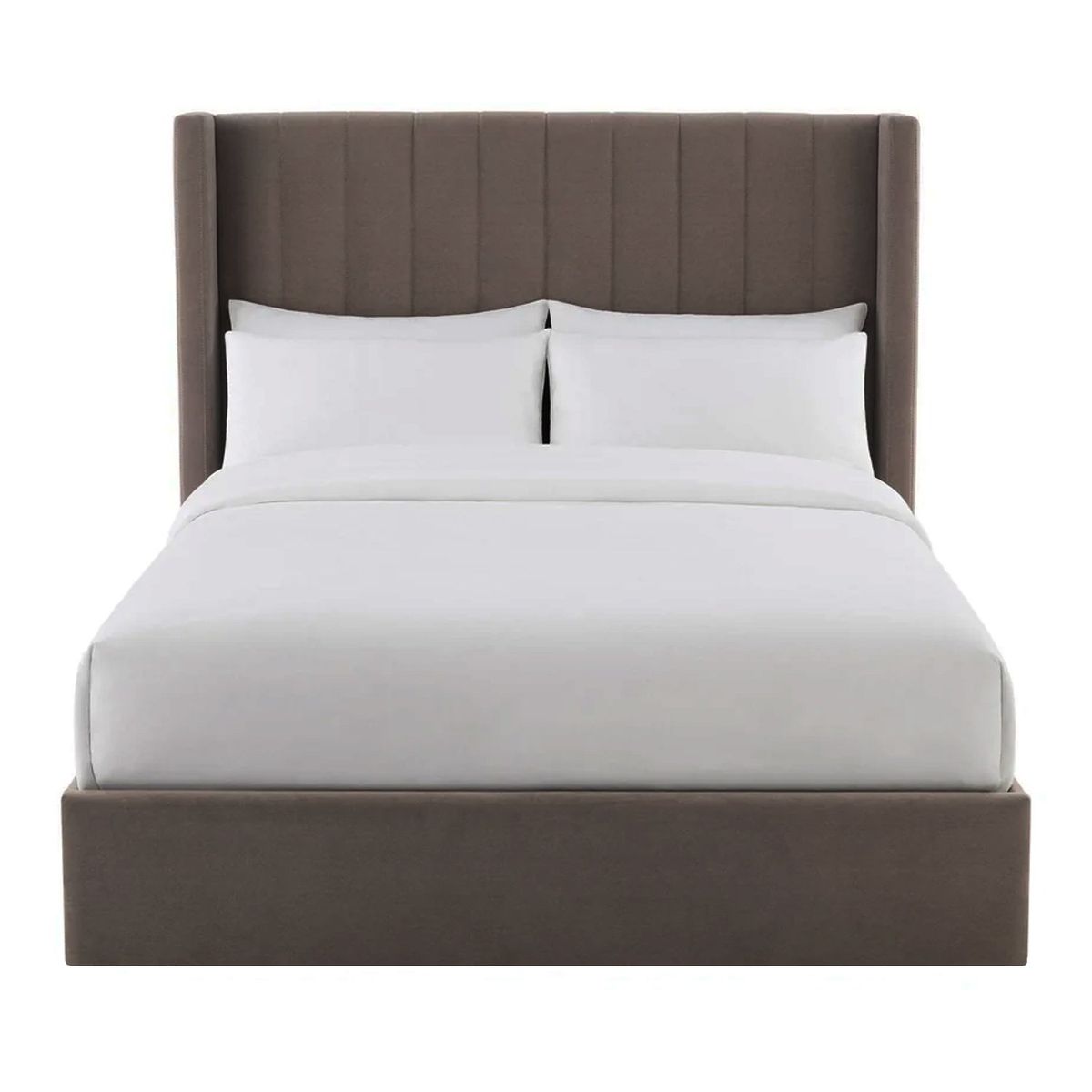 GENERICO - Cama Tapizada Listón Chocolate 1.5 Plz