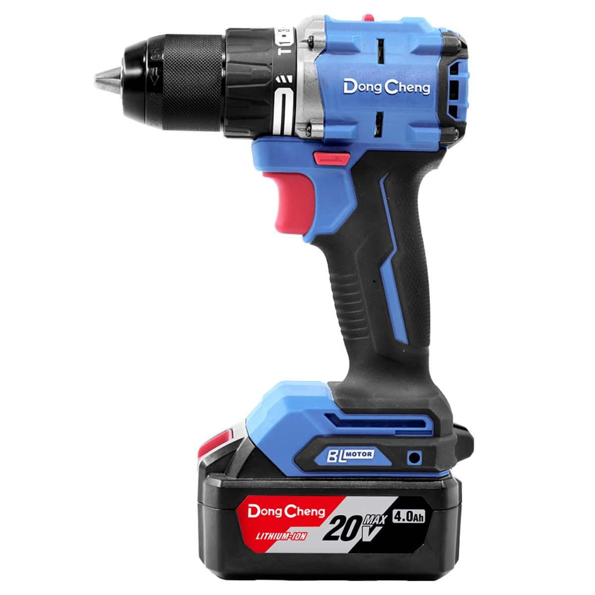 DONGCHENG - Taladro Atornillador Percutor Industrial Inalámbrico ½ Dongcheng DCJZ2060IEM 20V 60Nm 2Bat x 4Ah