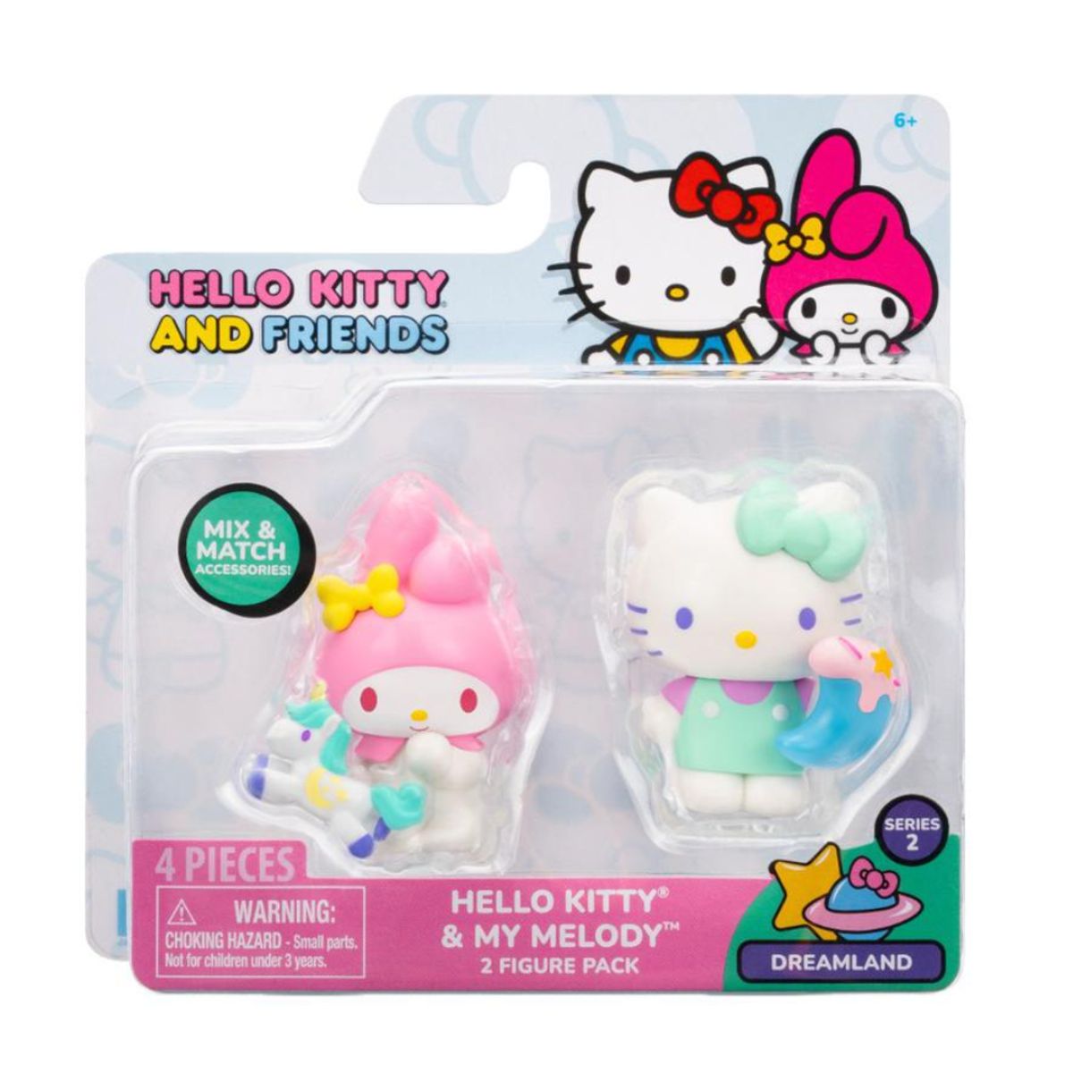 HELLO KITTY - Pack x 2 figuras Hello Kitty y Melody