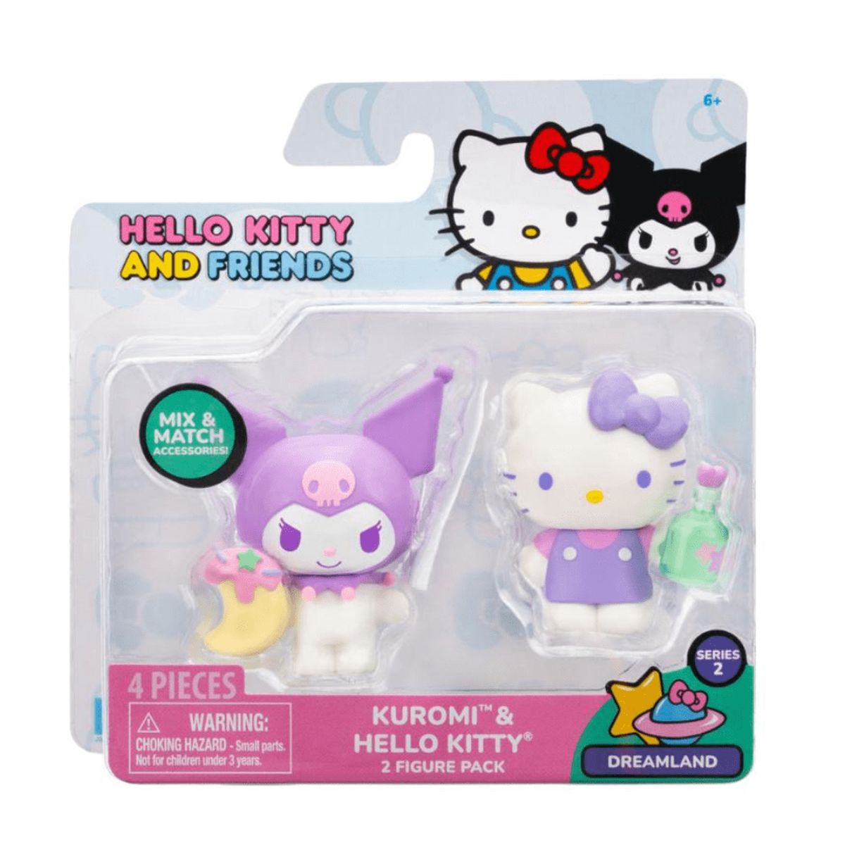 HELLO KITTY - Pack x 2 figuras Hello Kitty y Kuromi
